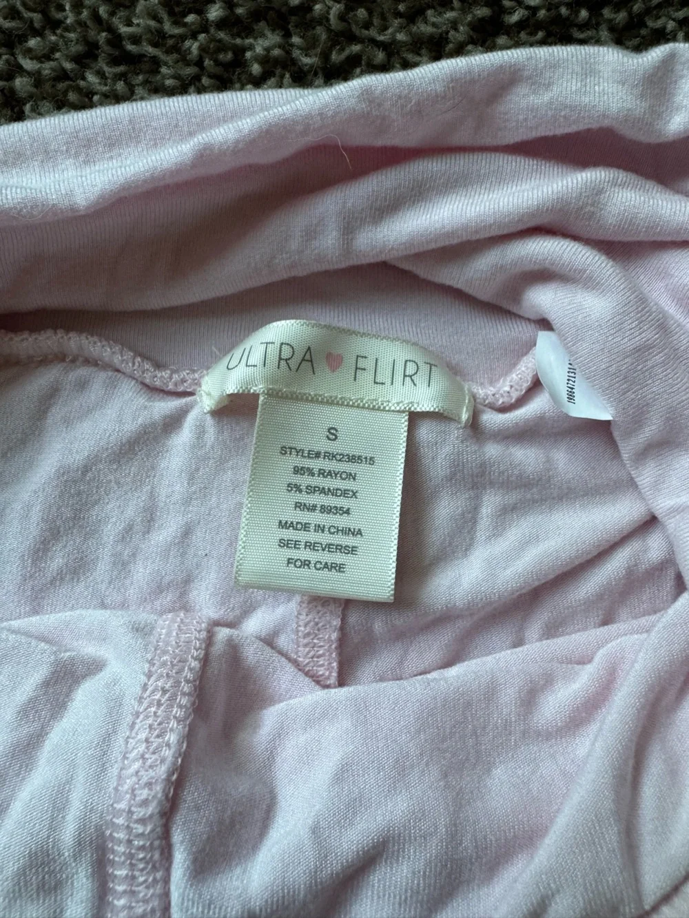 Ultra Flirt Baby Pink Fold-Over Waist Skater Skort Size Small